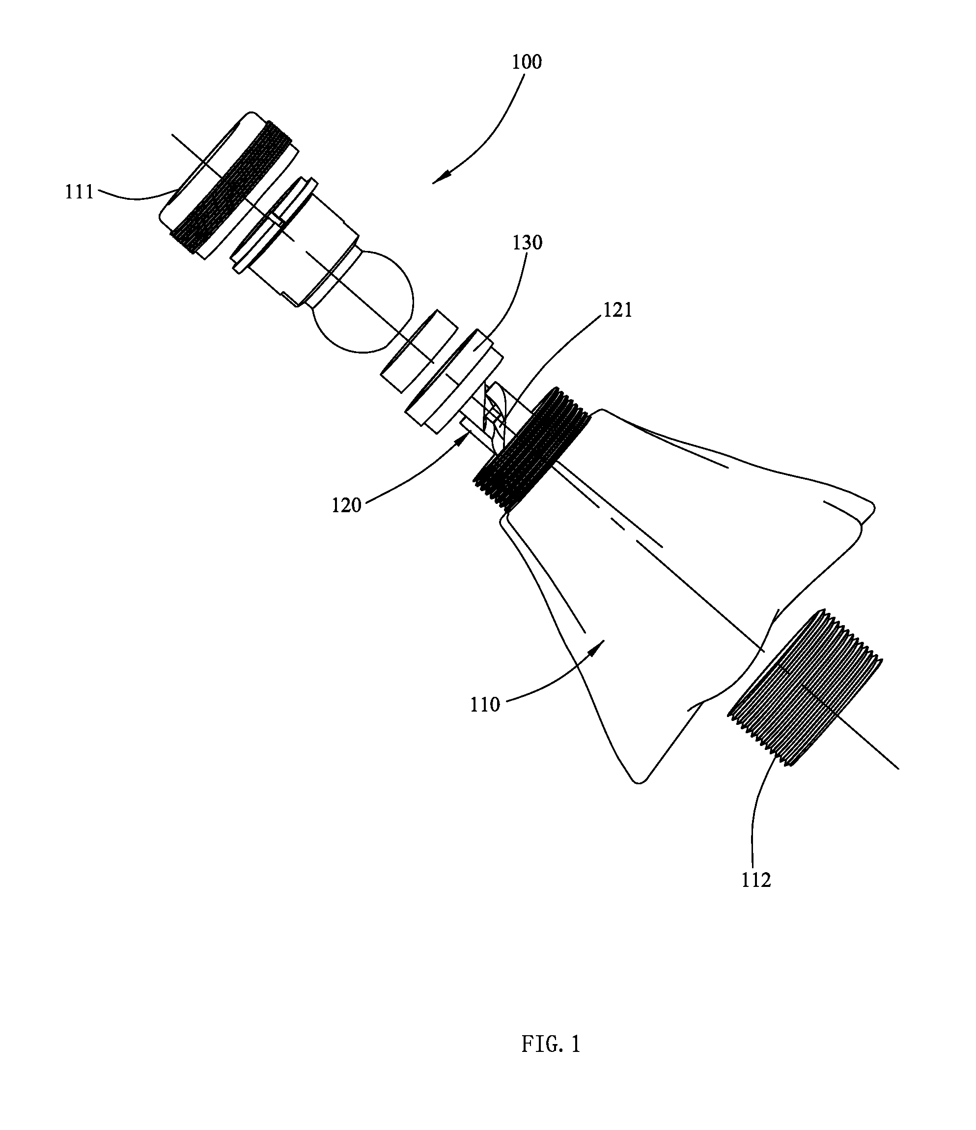 Outlet mechanism with pulsing and rotating water effect and a water processor with pulsing and rotating water effect