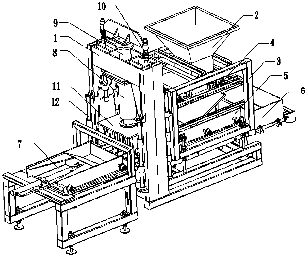 Gantry type full-automatic pure static pressing brick machine