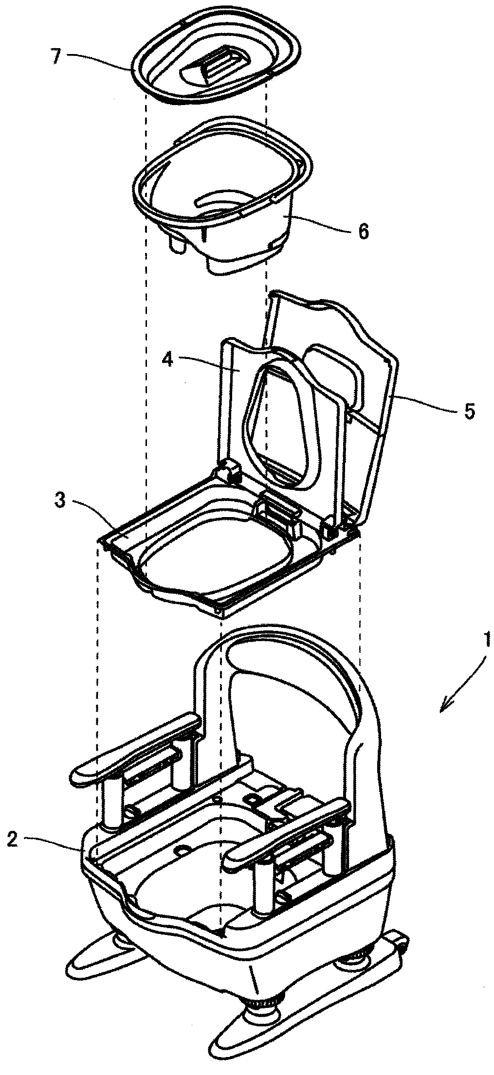 Toilet seat and portable toilet provided with the same