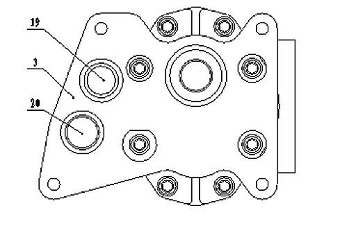 Double-oil-outlet speed variable gear pump