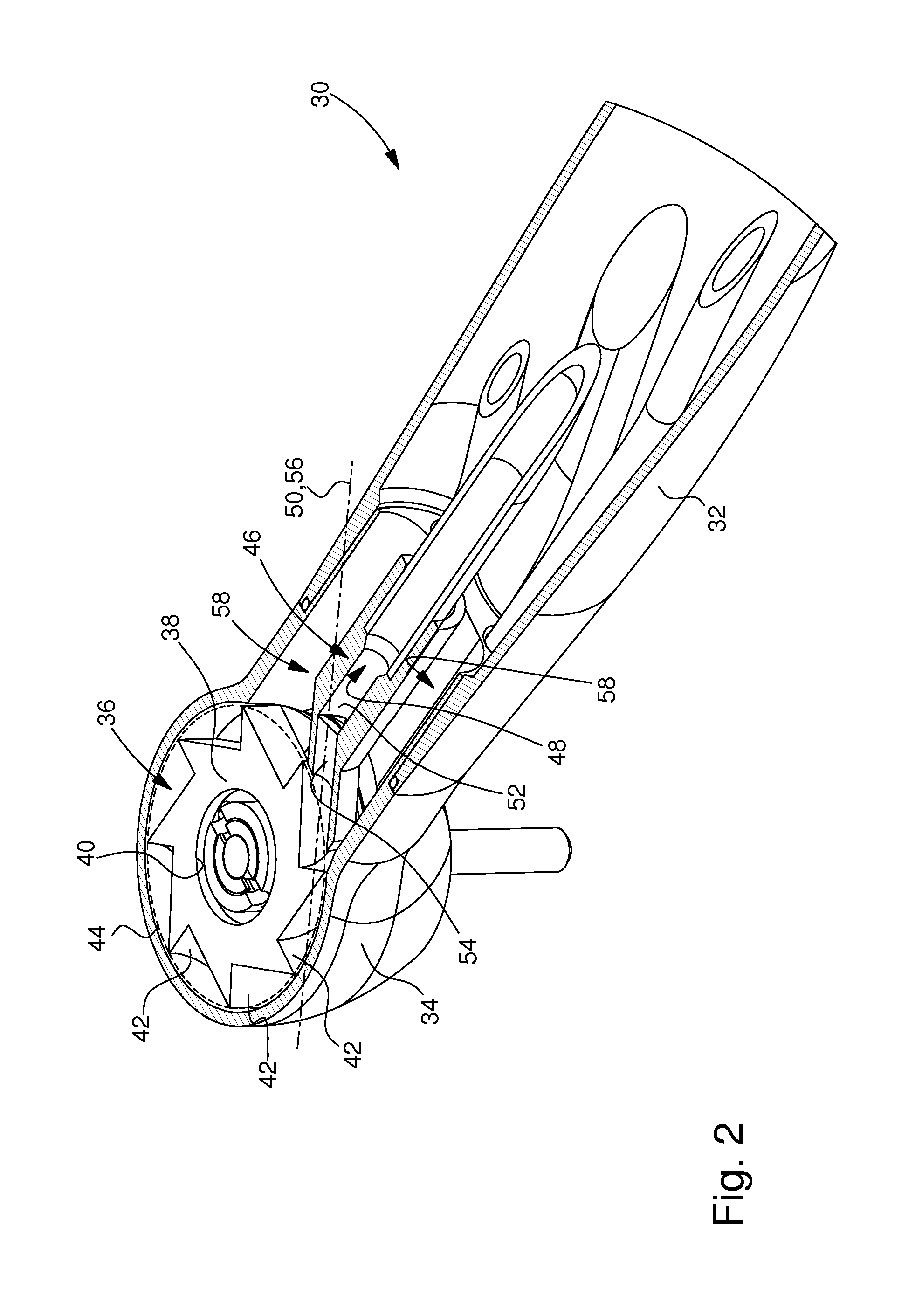 Dental or surgical compressed air handpiece and turbine for such a handpiece