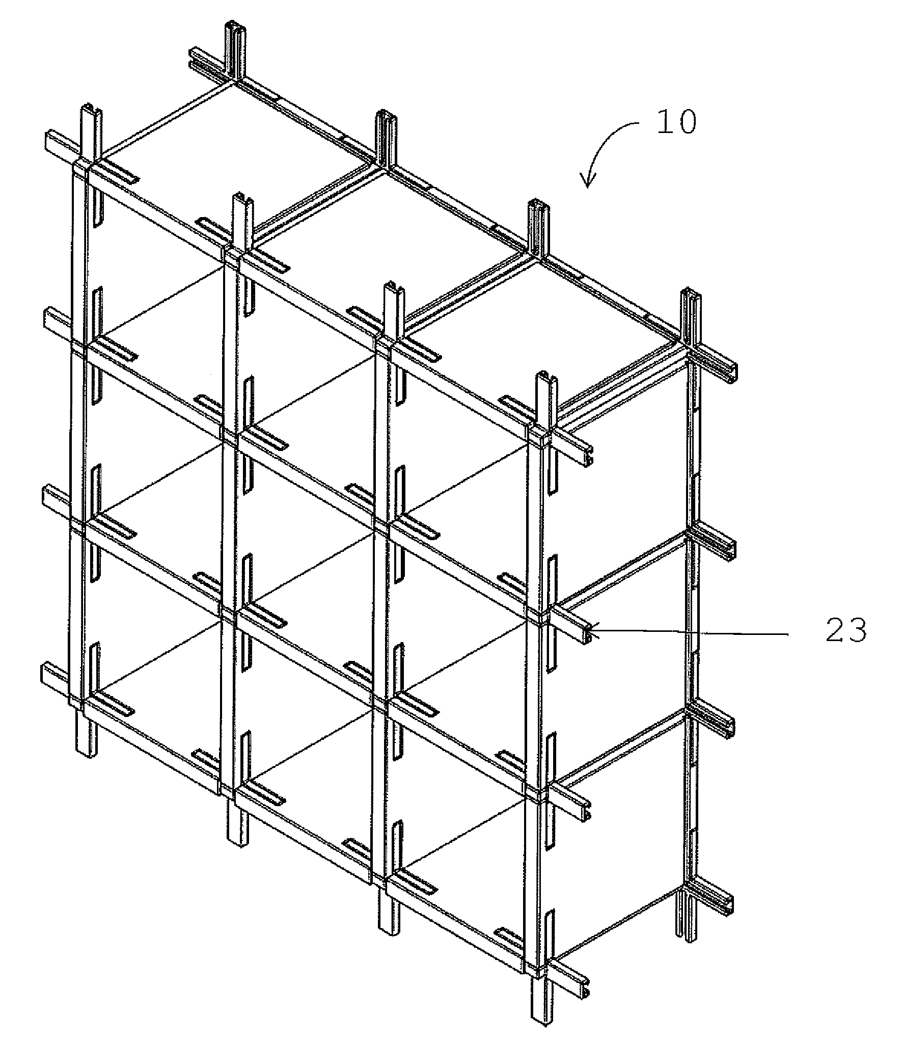 Modular system for niches or crypts for depositing ashes and/or dry remains