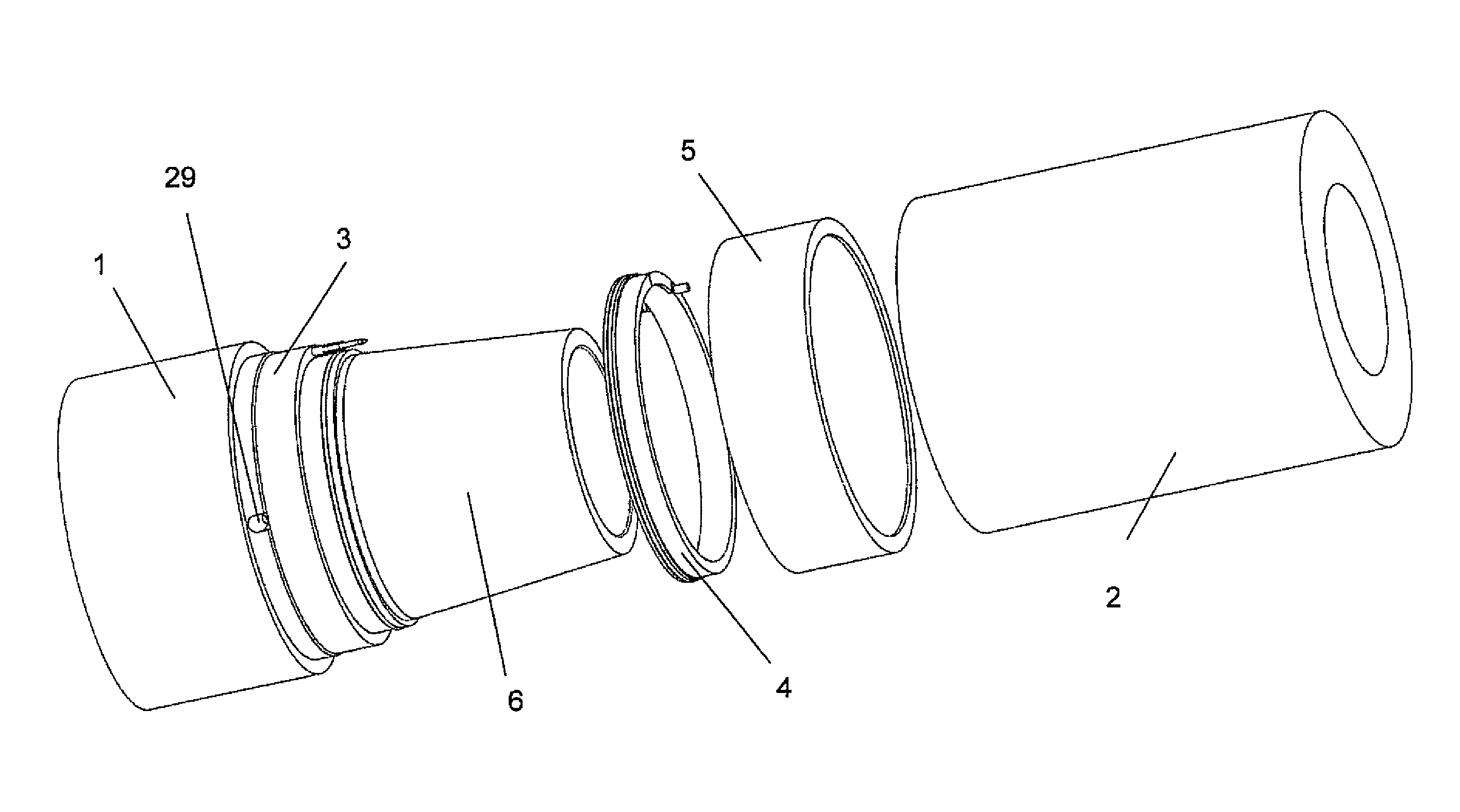 Device for connecting electrical lines for boring and production installations