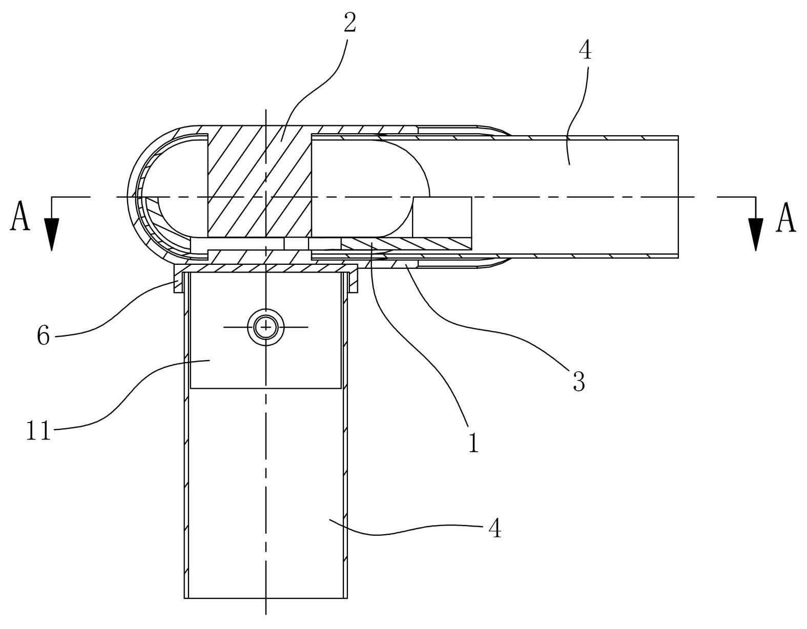 Three-way connecting fitting of face pipe