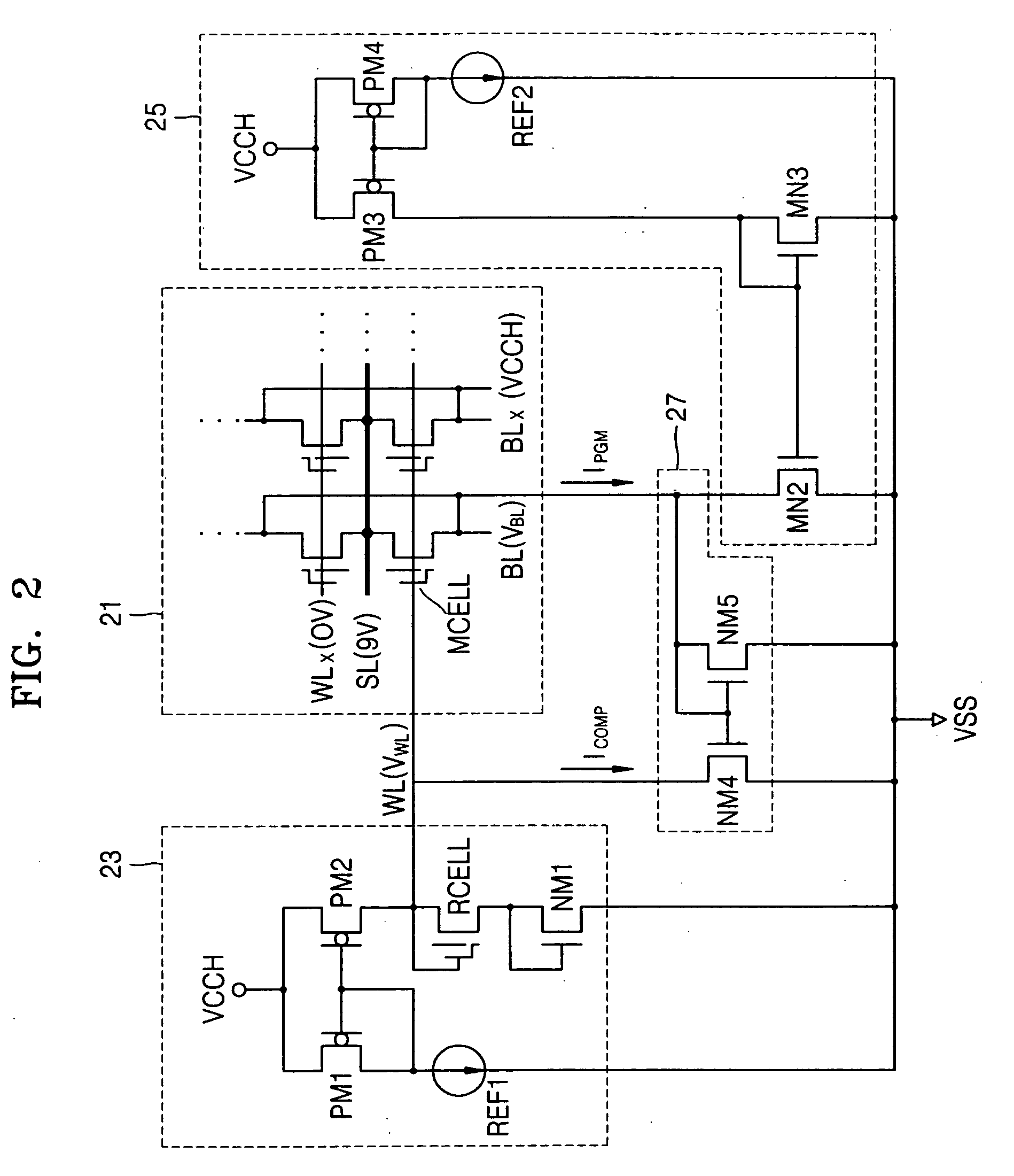 Flash memory device including bit line voltage clamp circuit for controlling bit line voltage during programming, and bit line voltage control method thereof