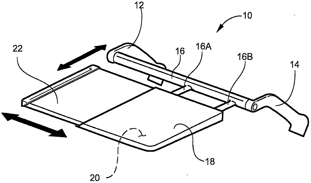 Laterally-expanding tray table