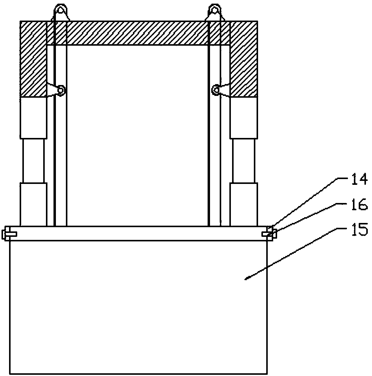 Novel switchboard cabinet lifting and mounting auxiliary device