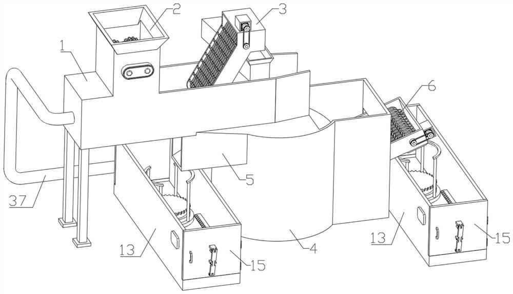 Crushing and sorting device for building