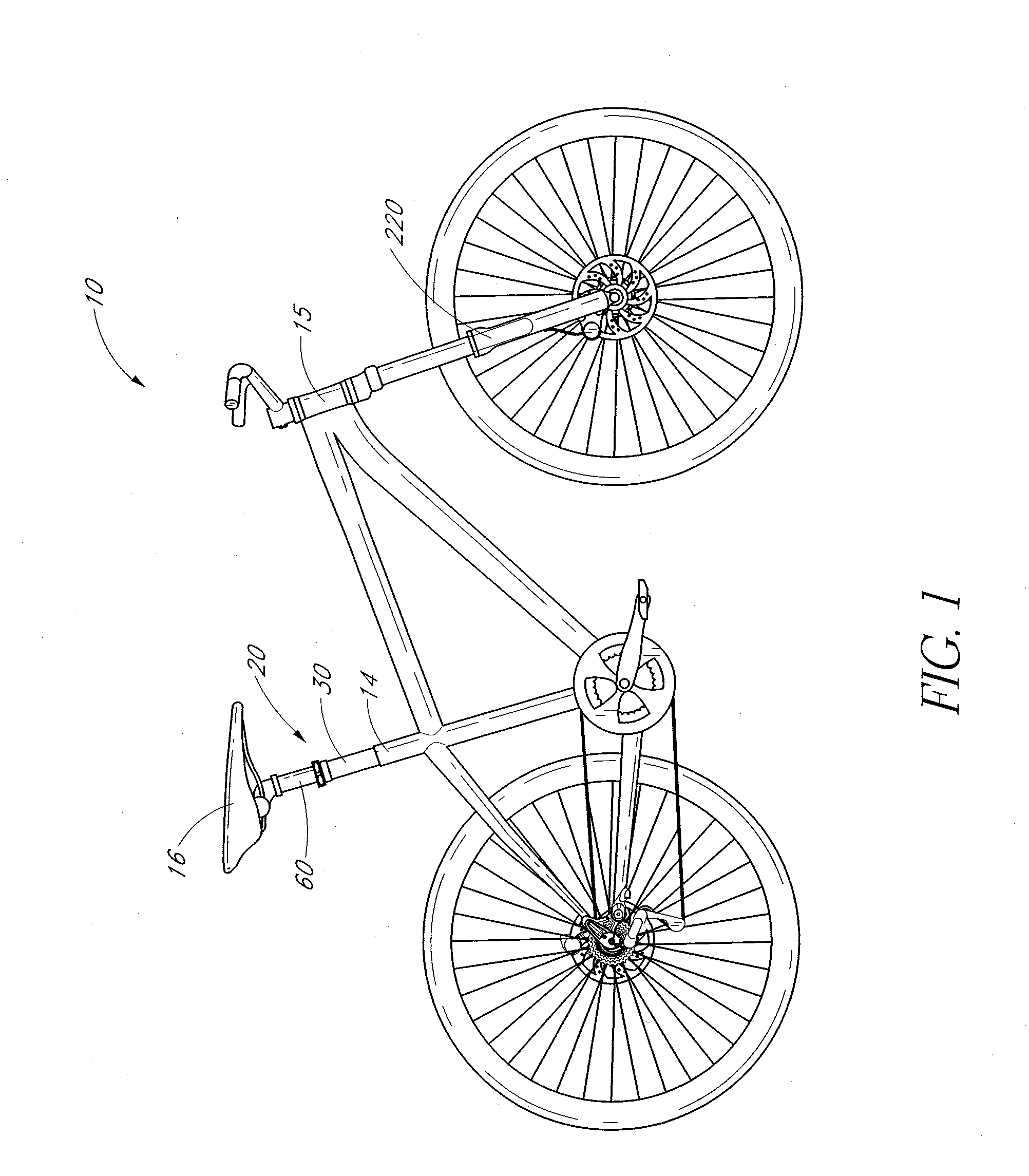 Adjustable assembly for a bicycle
