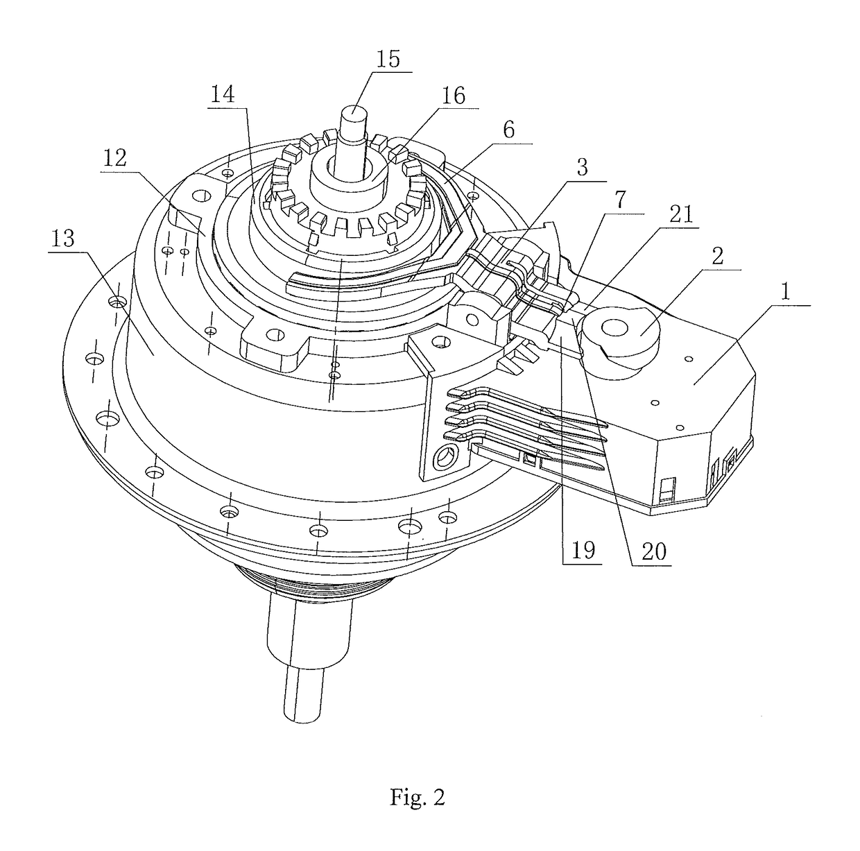 A clutch driving device for deceleration clutch