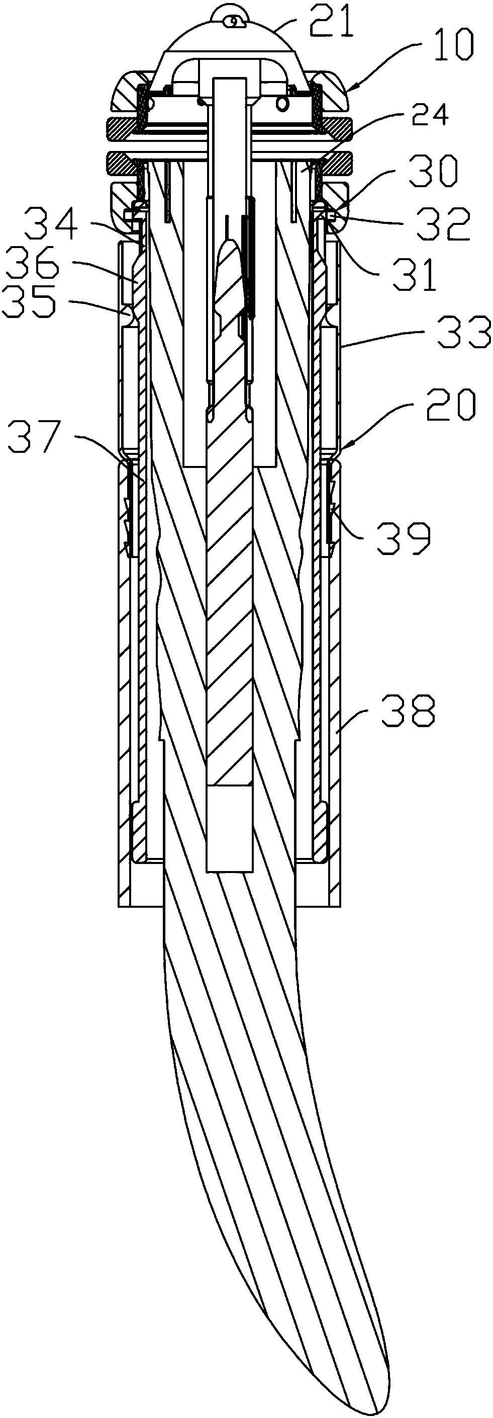 Push-up assembly tool for magnetic force anastomat