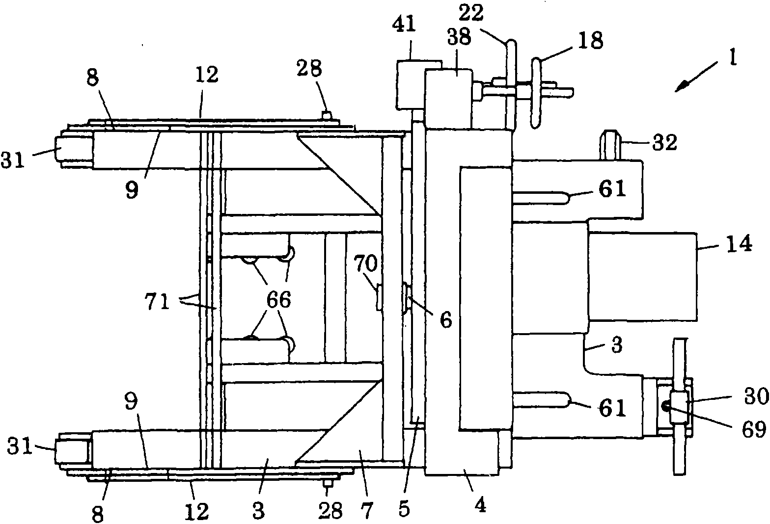 Lifter for main roller and method for transporting the main roller