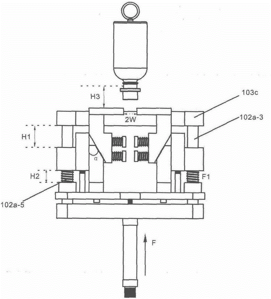 Infusion system with simplified fixing device