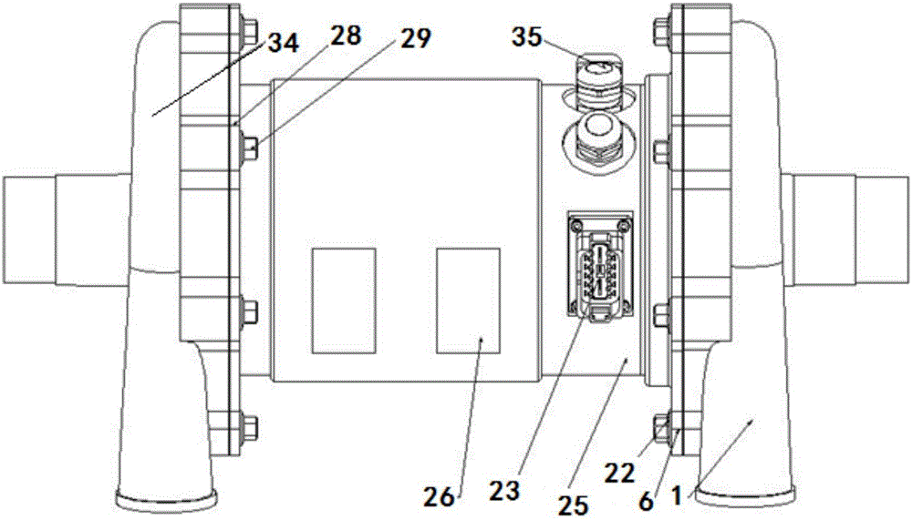 Two-stage series pressurization direct-driven centrifugal air compressor of fuel cell engine