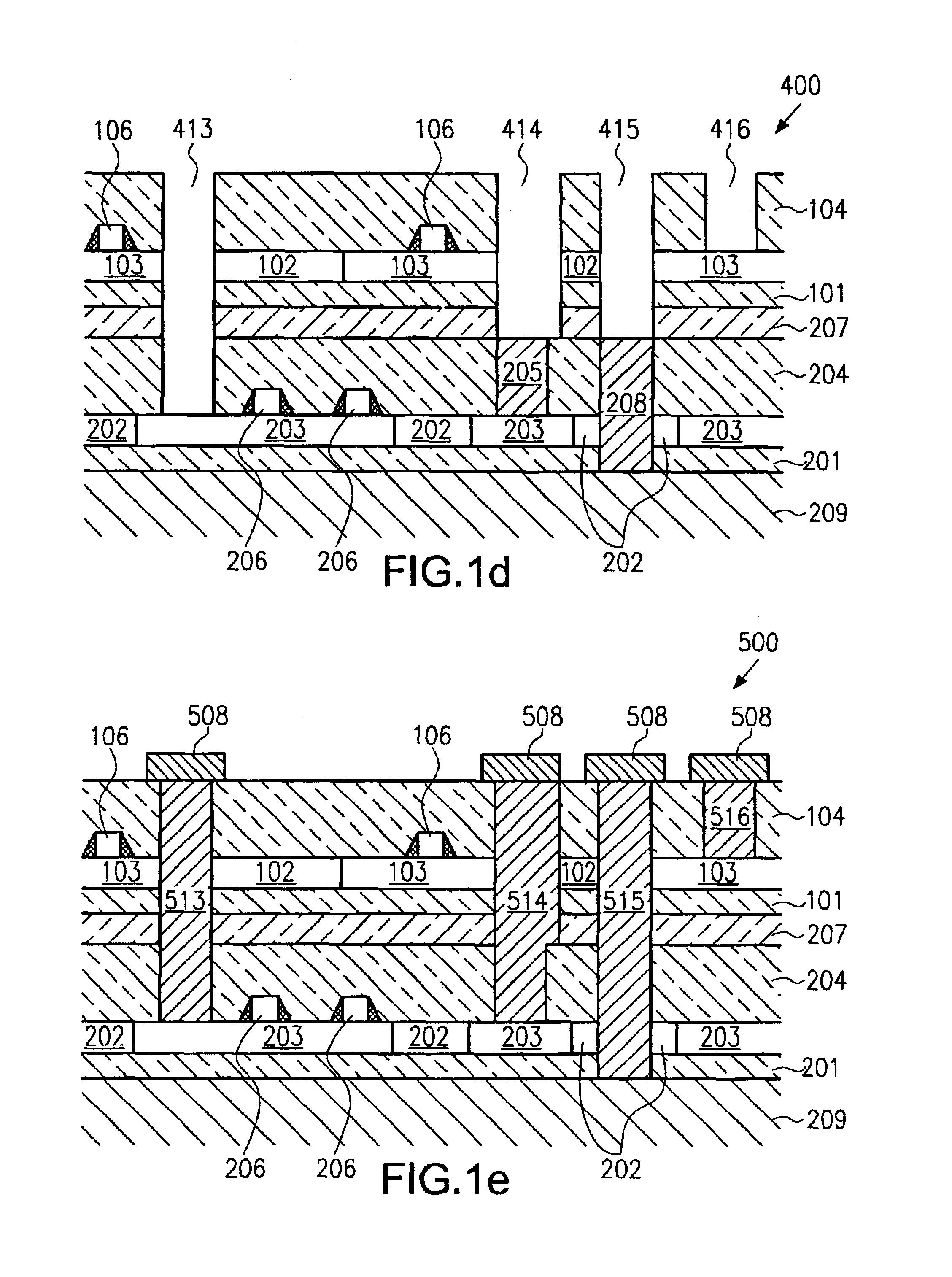 Three-dimensional integrated semiconductor devices