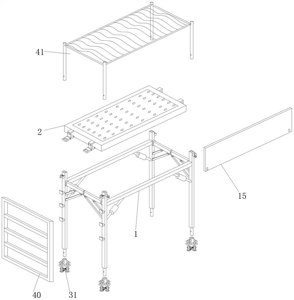 Scaffold safety protection device for constructional engineering