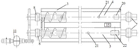 A screw propulsion external heating type coal dry distillation device