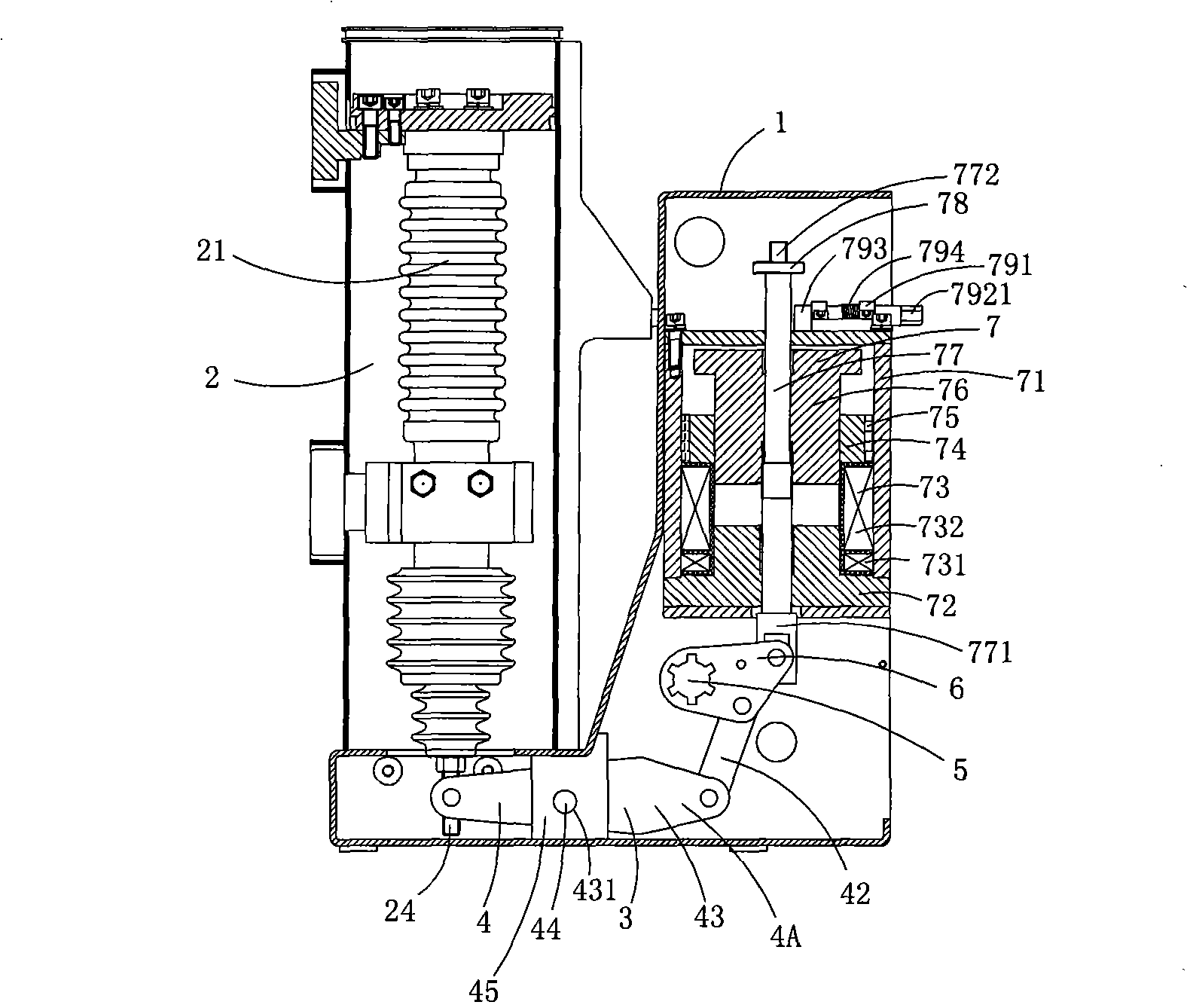 Permanent magnet type vacuum circuit-breaker