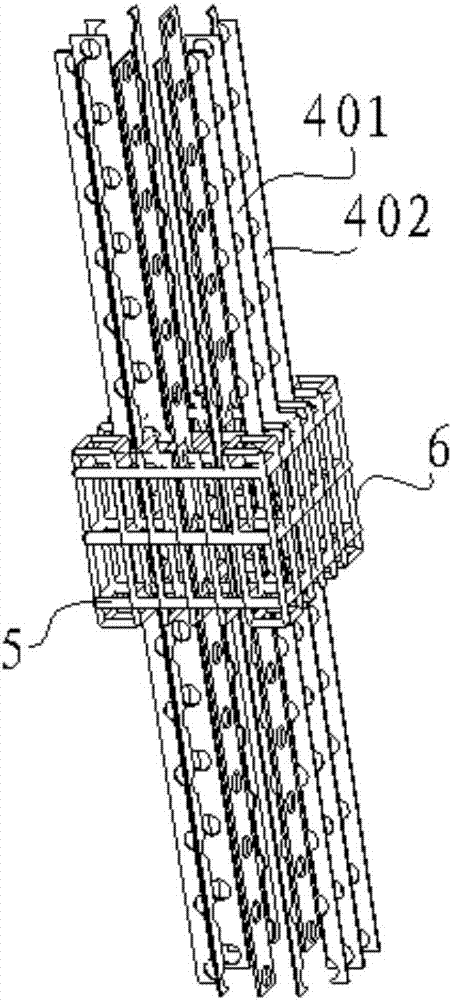 Compound type joint of concrete filled square steel column and concrete beam and construction method thereof