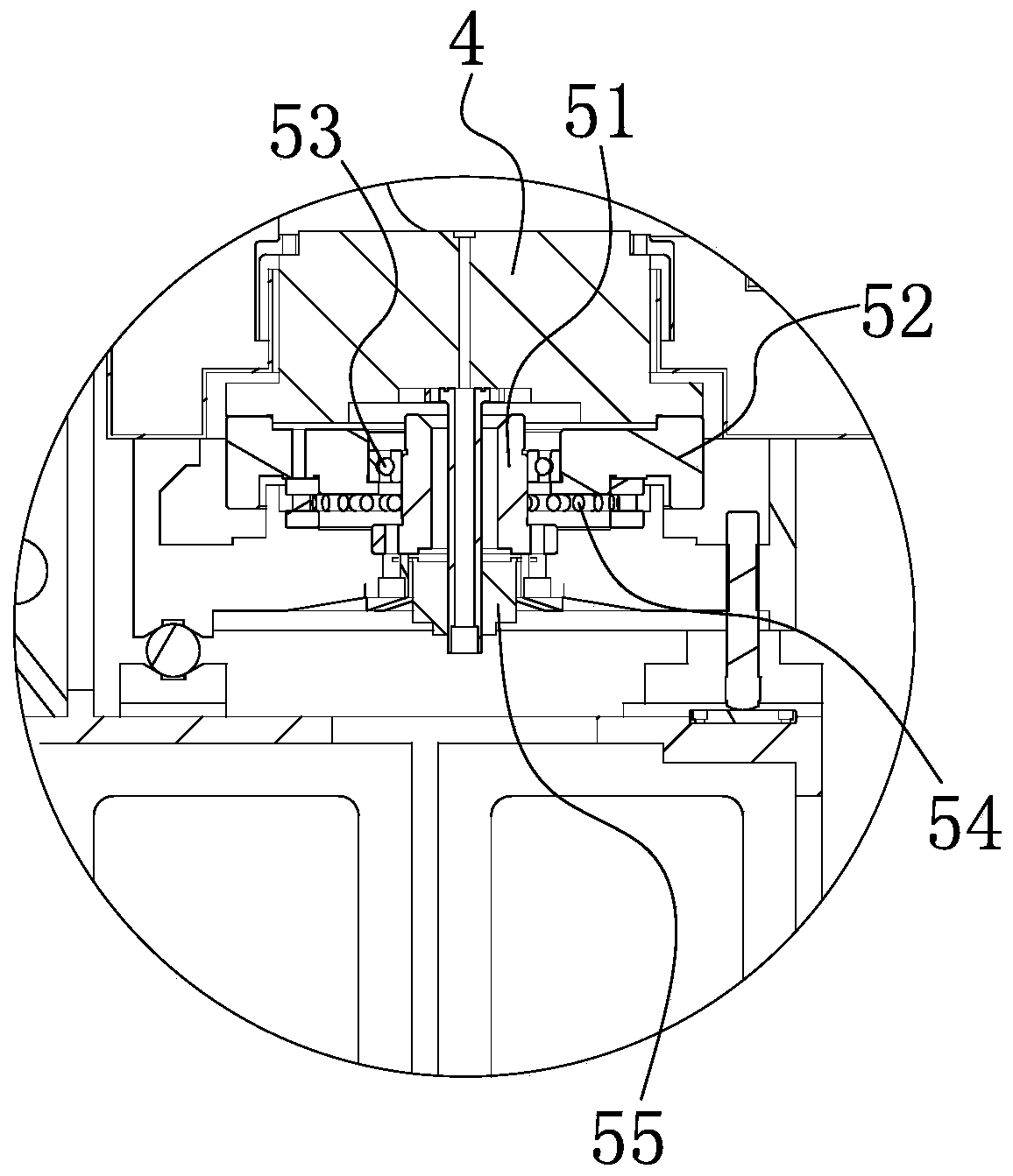 Simplified grinding head movable type horizontal shaft circular truncated cone plane grinding machine