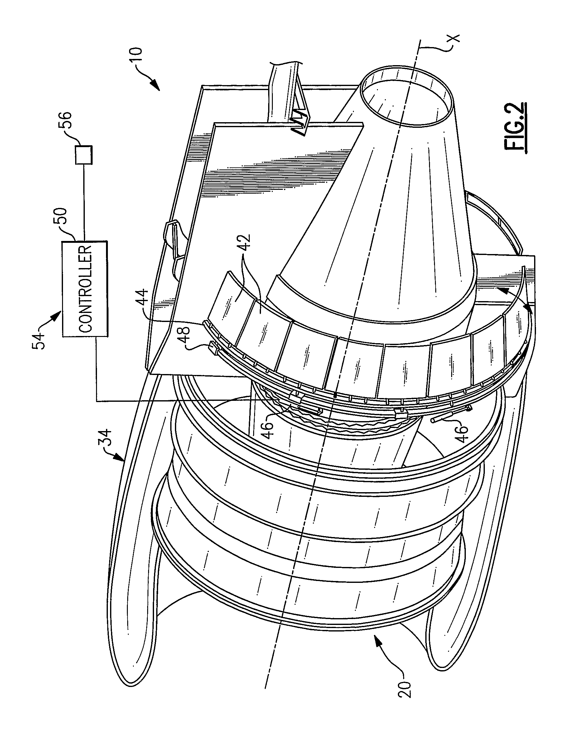 Variable area nozzle assisted noise control of a gas turbine engine