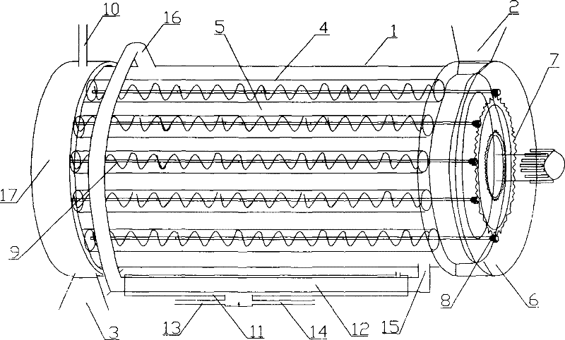 In-tube propelled coal material decomposition device