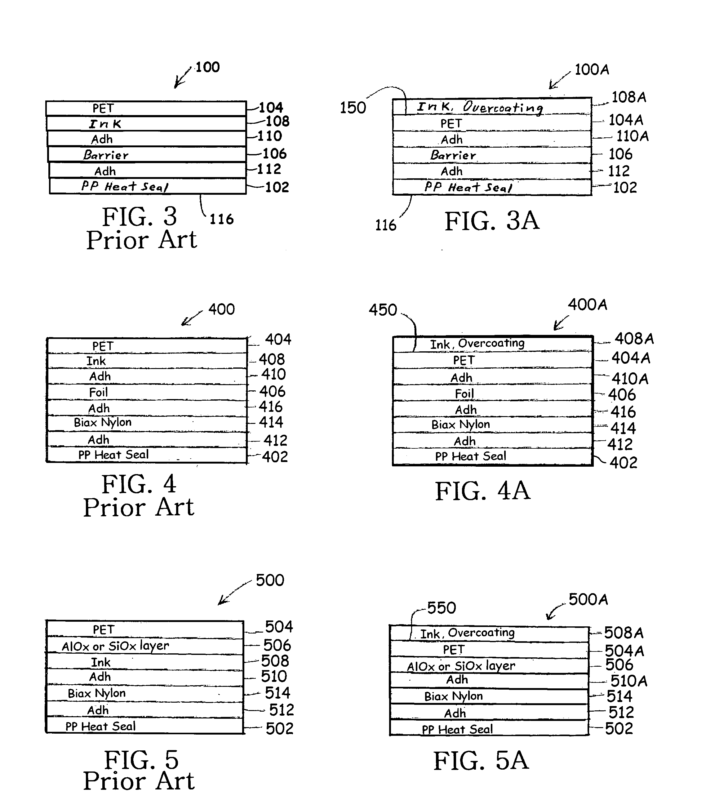 E-beam cured packaging structure, packages, and methods of making