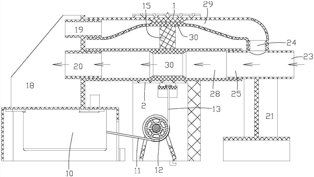 Pipeline switching device, washing machine water returning and draining switching method and washing machine