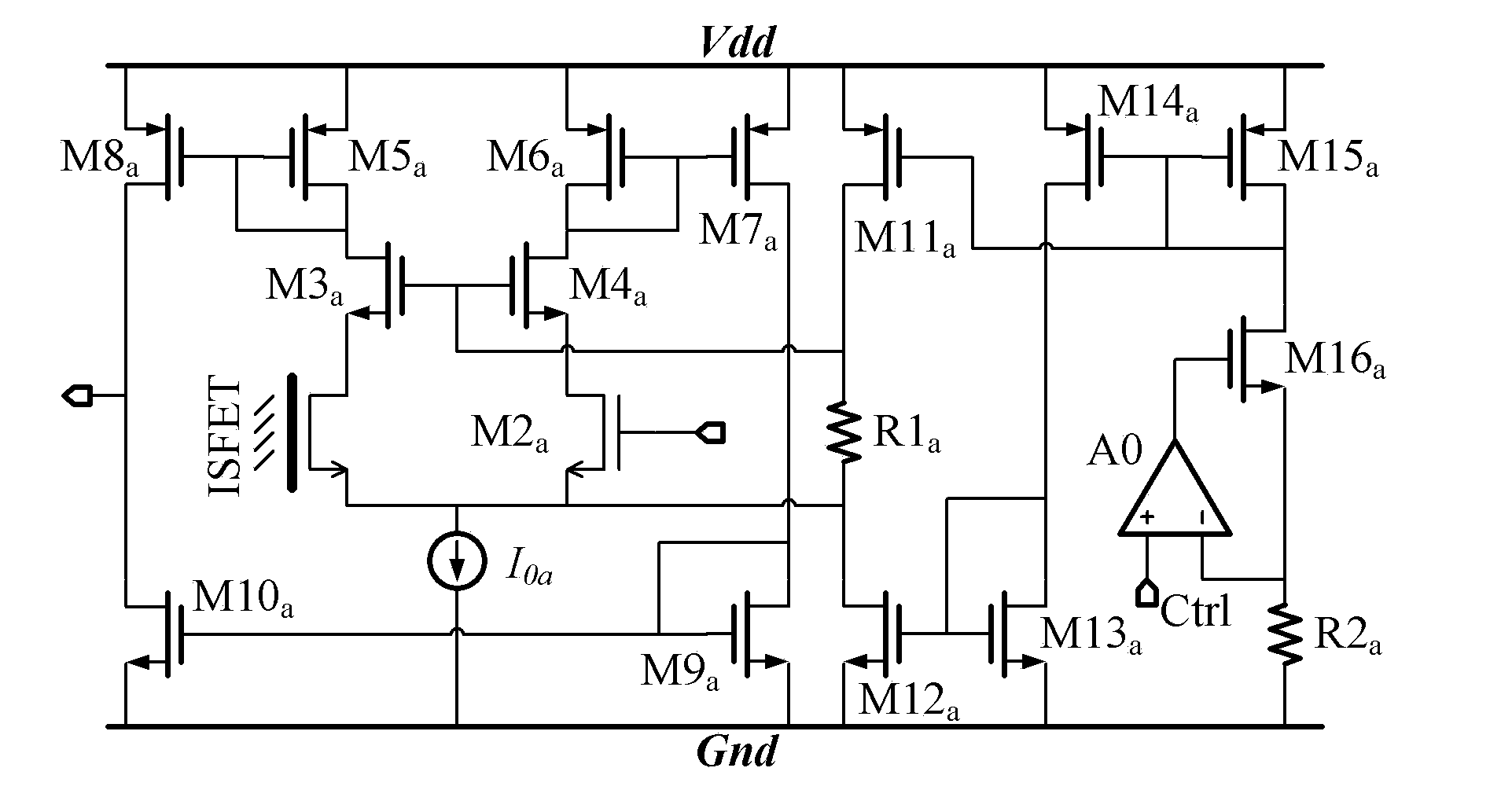 Multichannel ion sensitive field effect transistor (ISFET) sensor readout circuit with compensation function