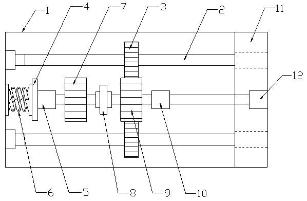 Mechanical driving type double-disc heading device used for heading machine