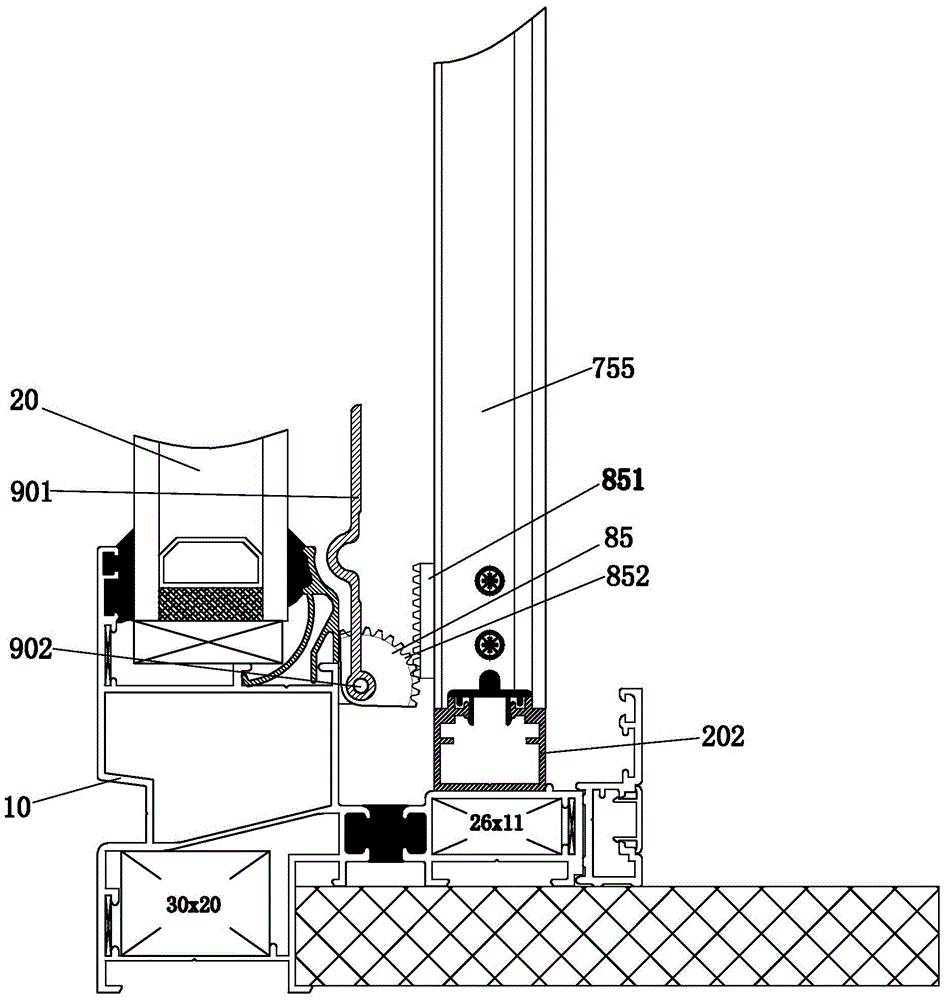 Dual-locking synchronous opening and closing type anti-prying sliding window