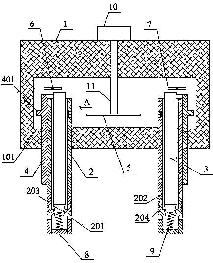 Short connecting device