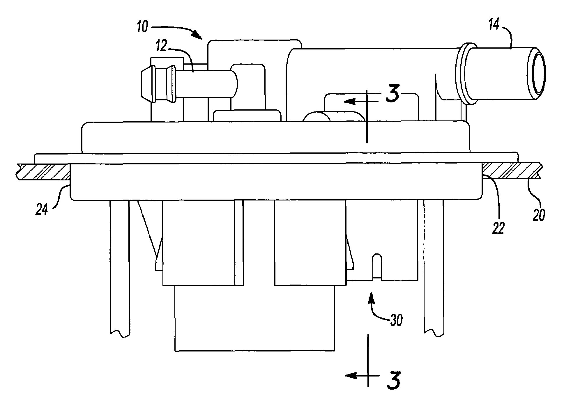 Vapor vent valve for fuel pump module