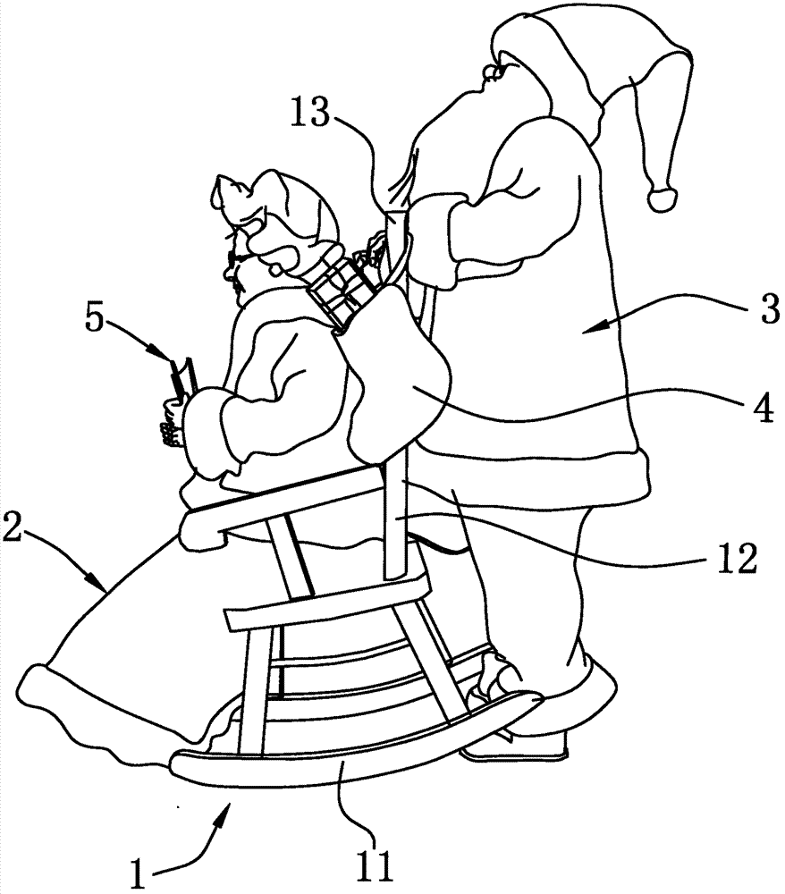 Santa Claus toy and method for driving Santa Claus toy to automatically swing