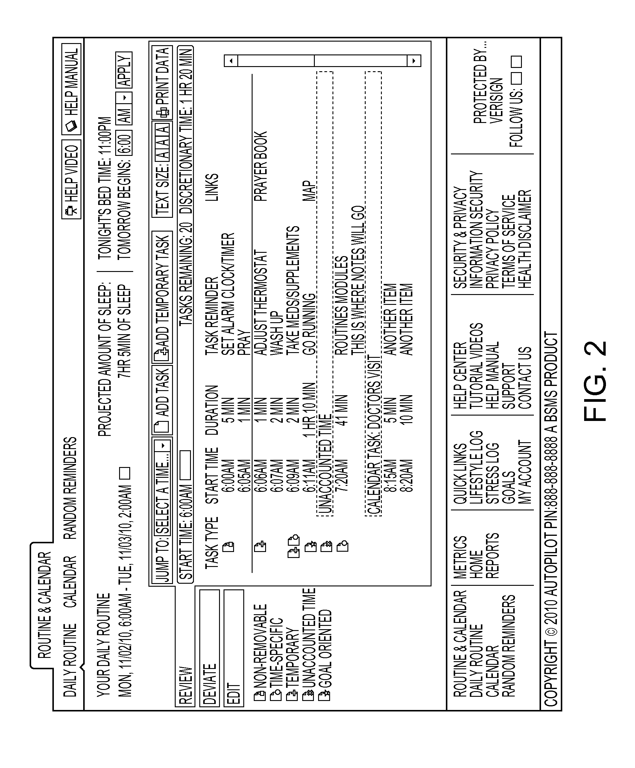 Lifestyle Management System And Method