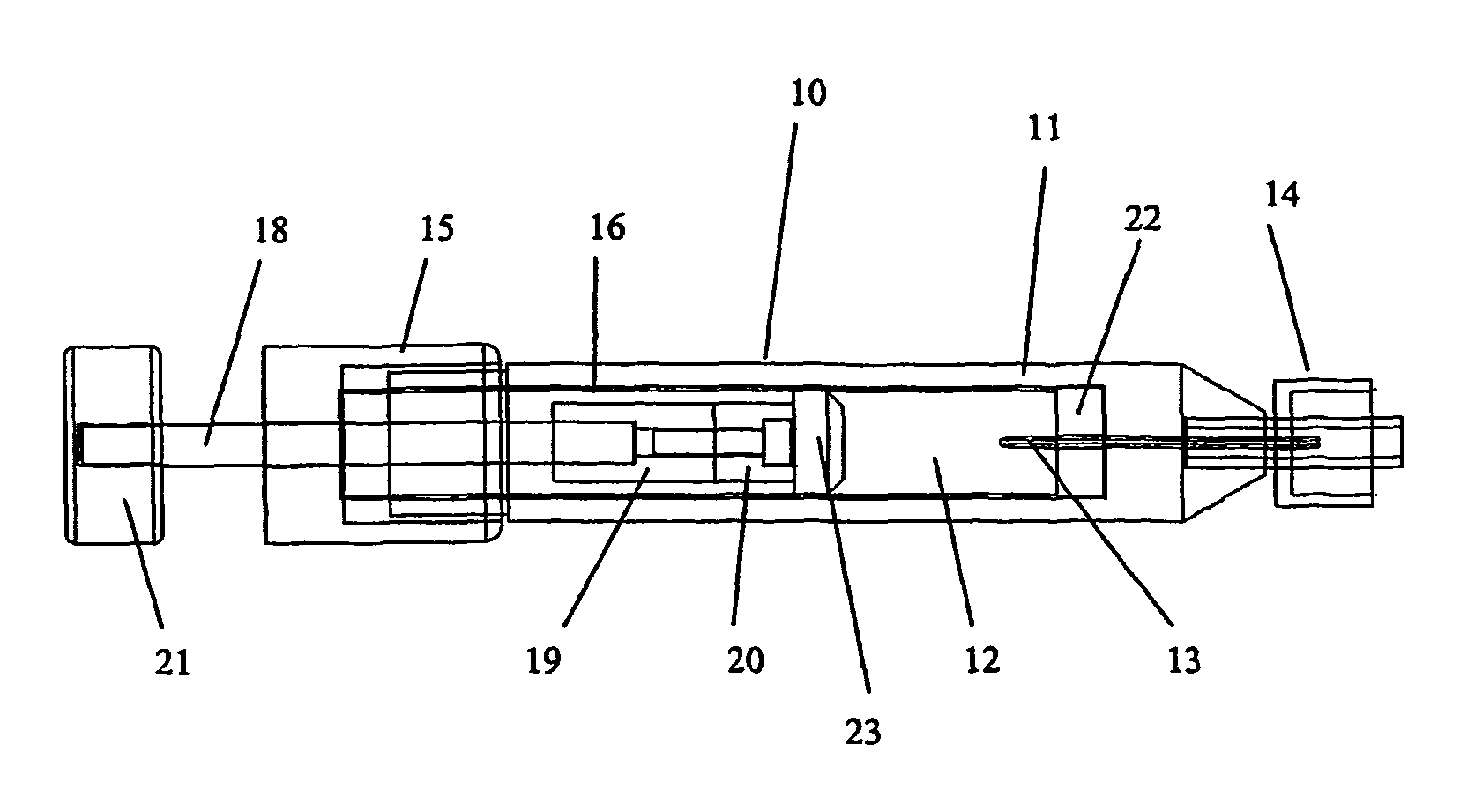 Injector for viscous materials