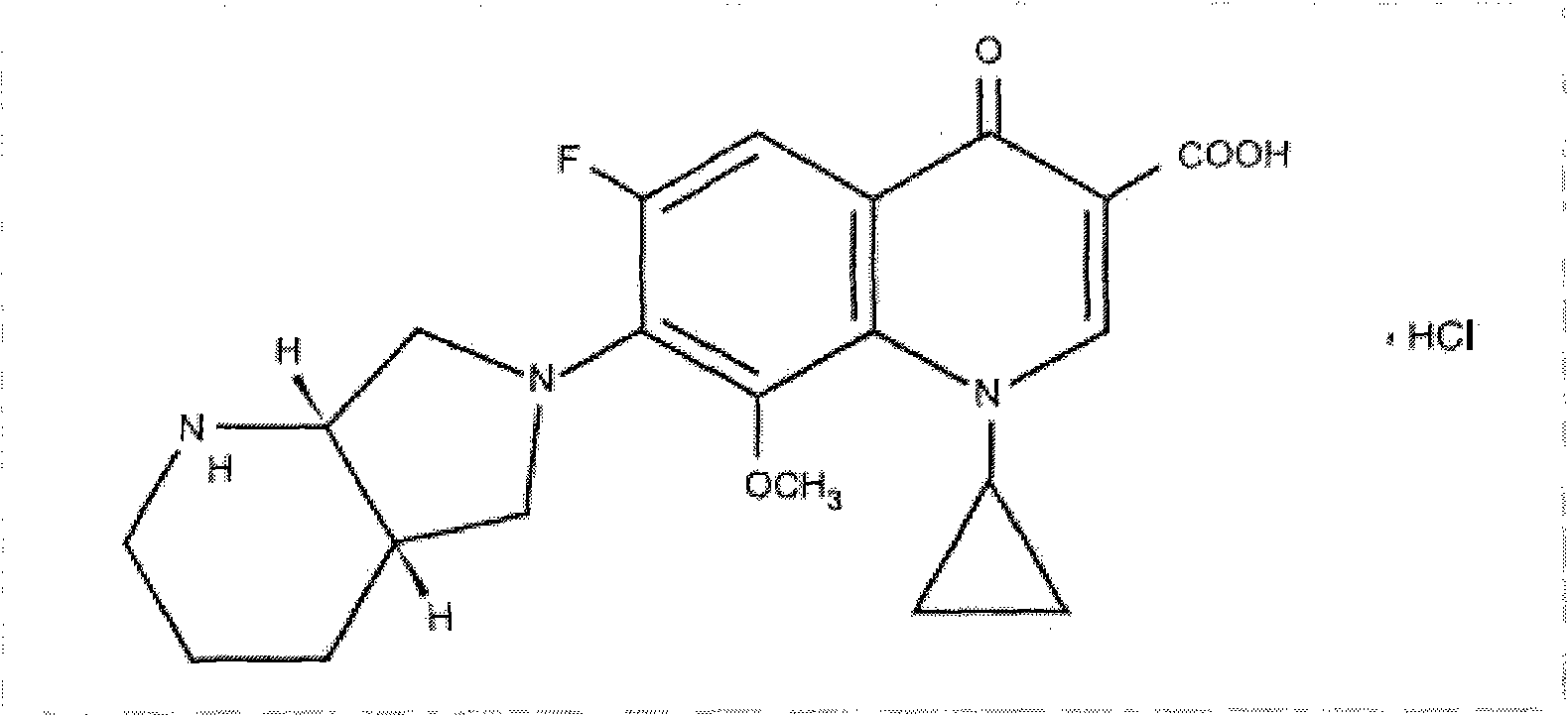 Synthesizing method of moxifloxacin hydrochloride