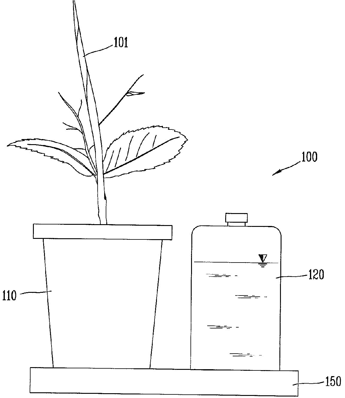 Device for unpowered irrigation and fertilization, and unpowered pot cultivation system using same