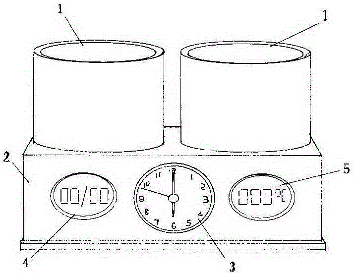 Multifunctional dual-body pen container