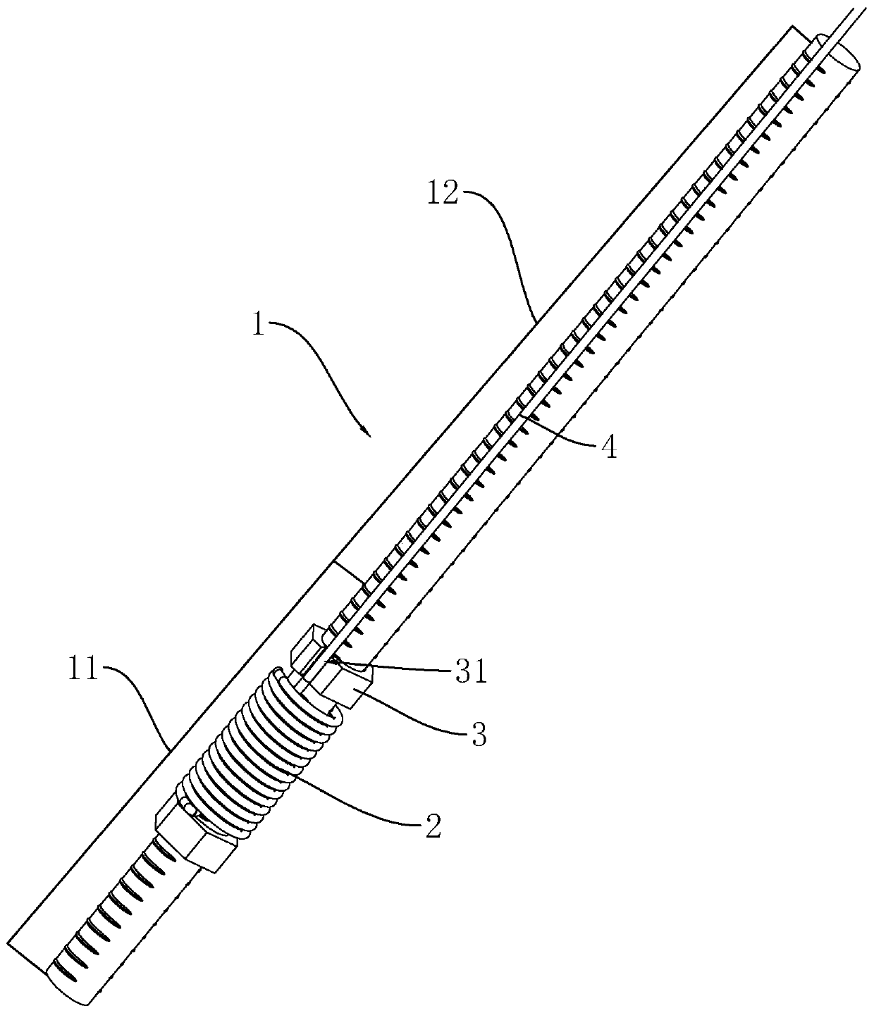 Anchor rod structure for heating curing soil body and using method thereof