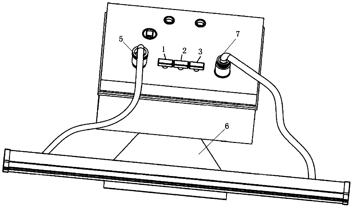 High-efficiency test device and test method for outdoor lighting lamps