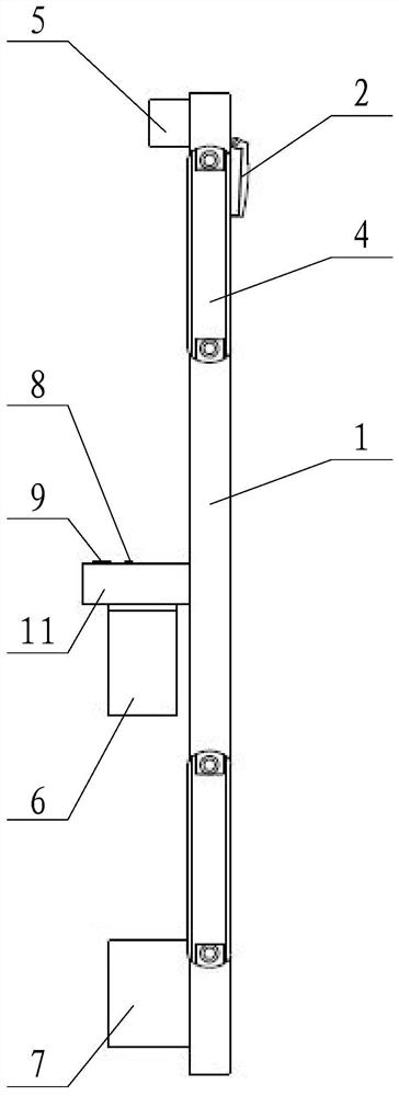 A vehicle axle angle measuring device