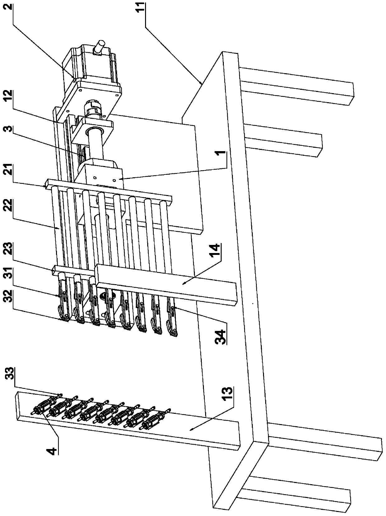 Control method of yarn hooking and releasing device of three-dimensional loom