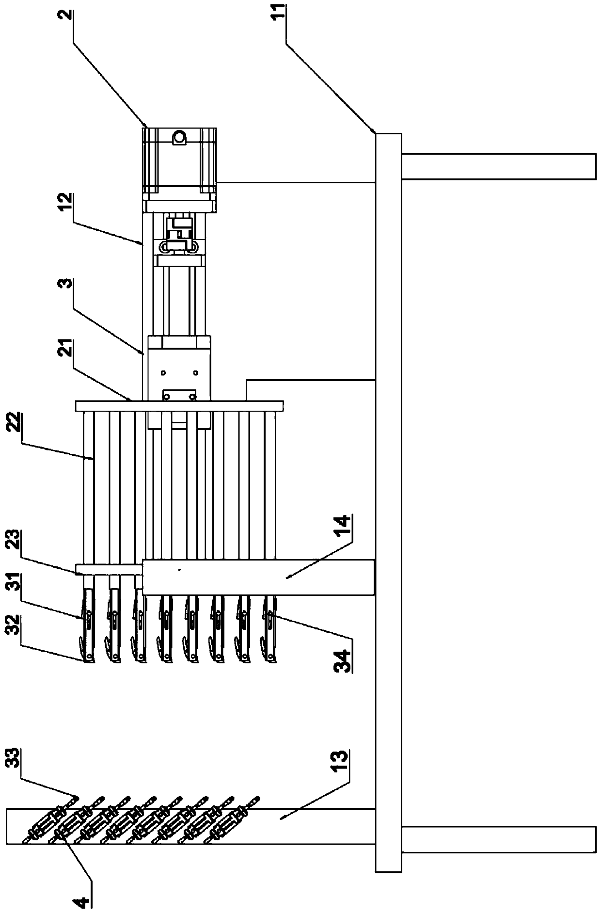 Control method of yarn hooking and releasing device of three-dimensional loom