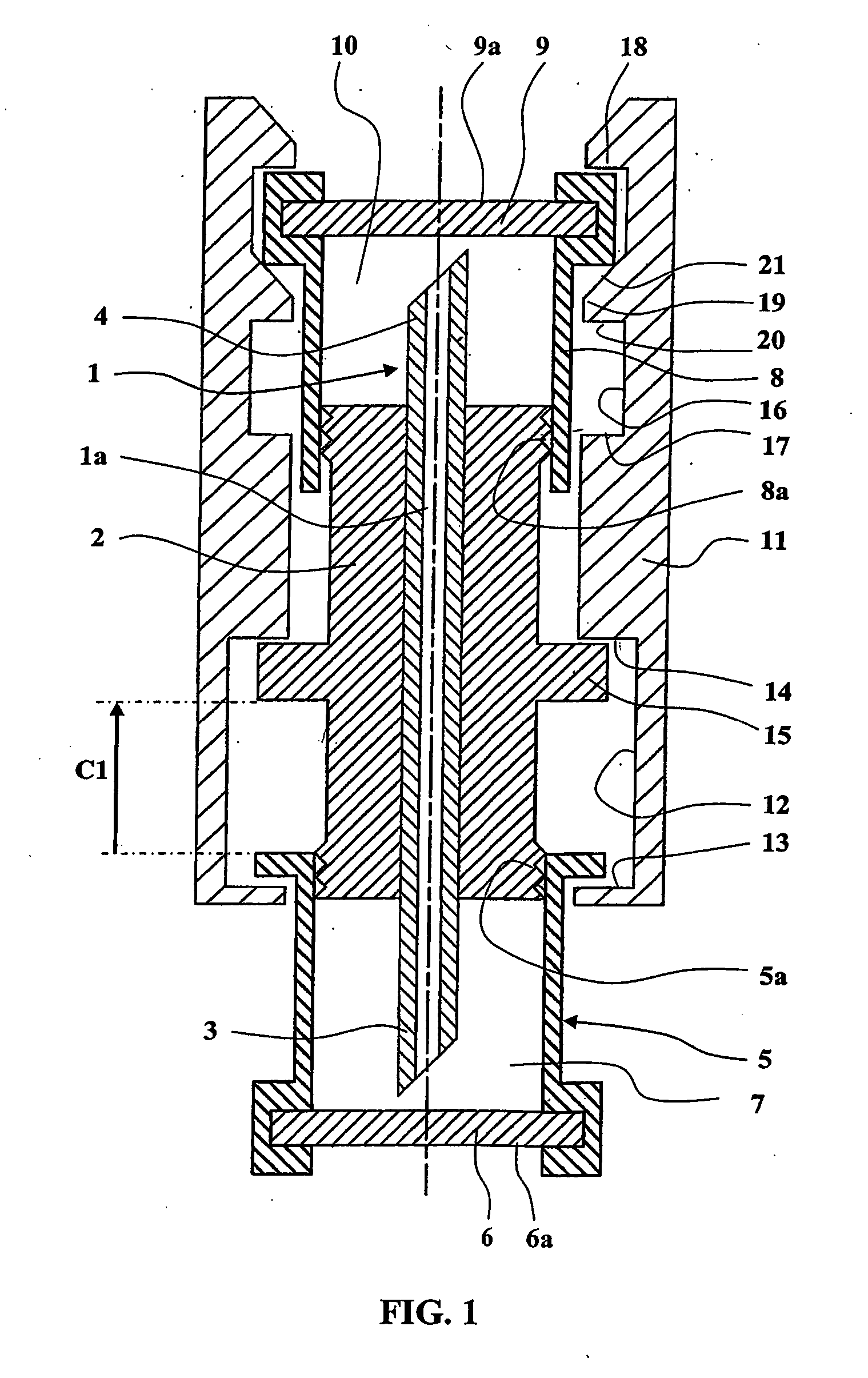 Perforating connector with sterile connection
