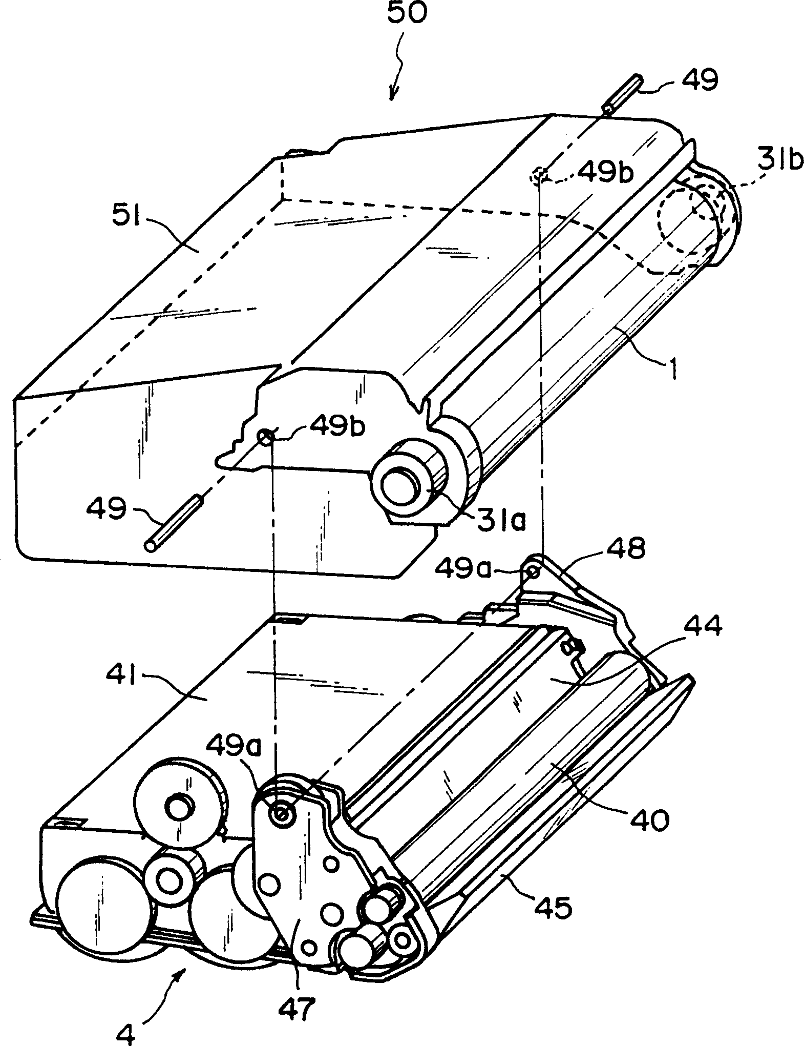 Process-box, electronic photosensitive drum, electronography device and color electronography device