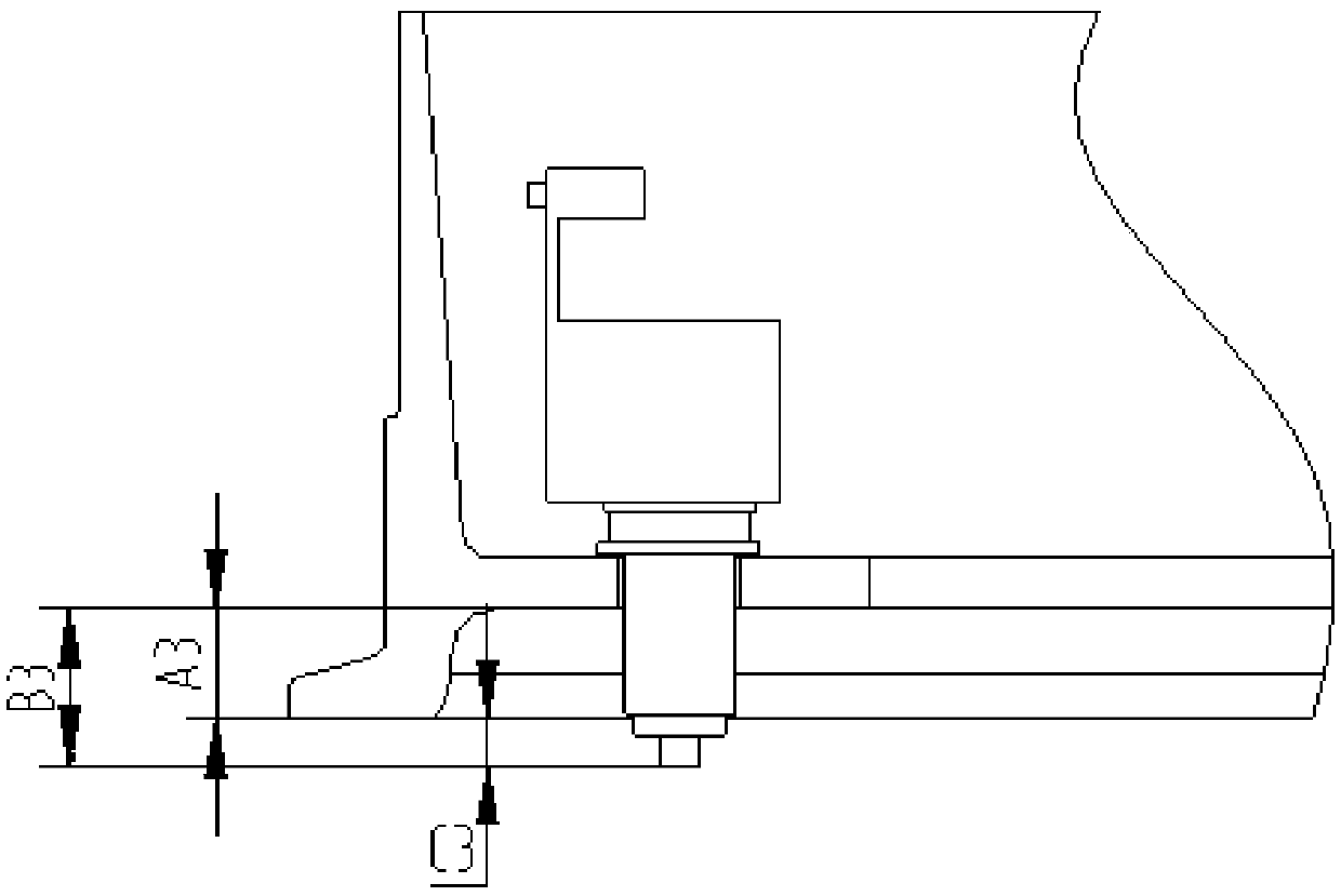 Measurement method for extension distance of separation switch used for moonlet