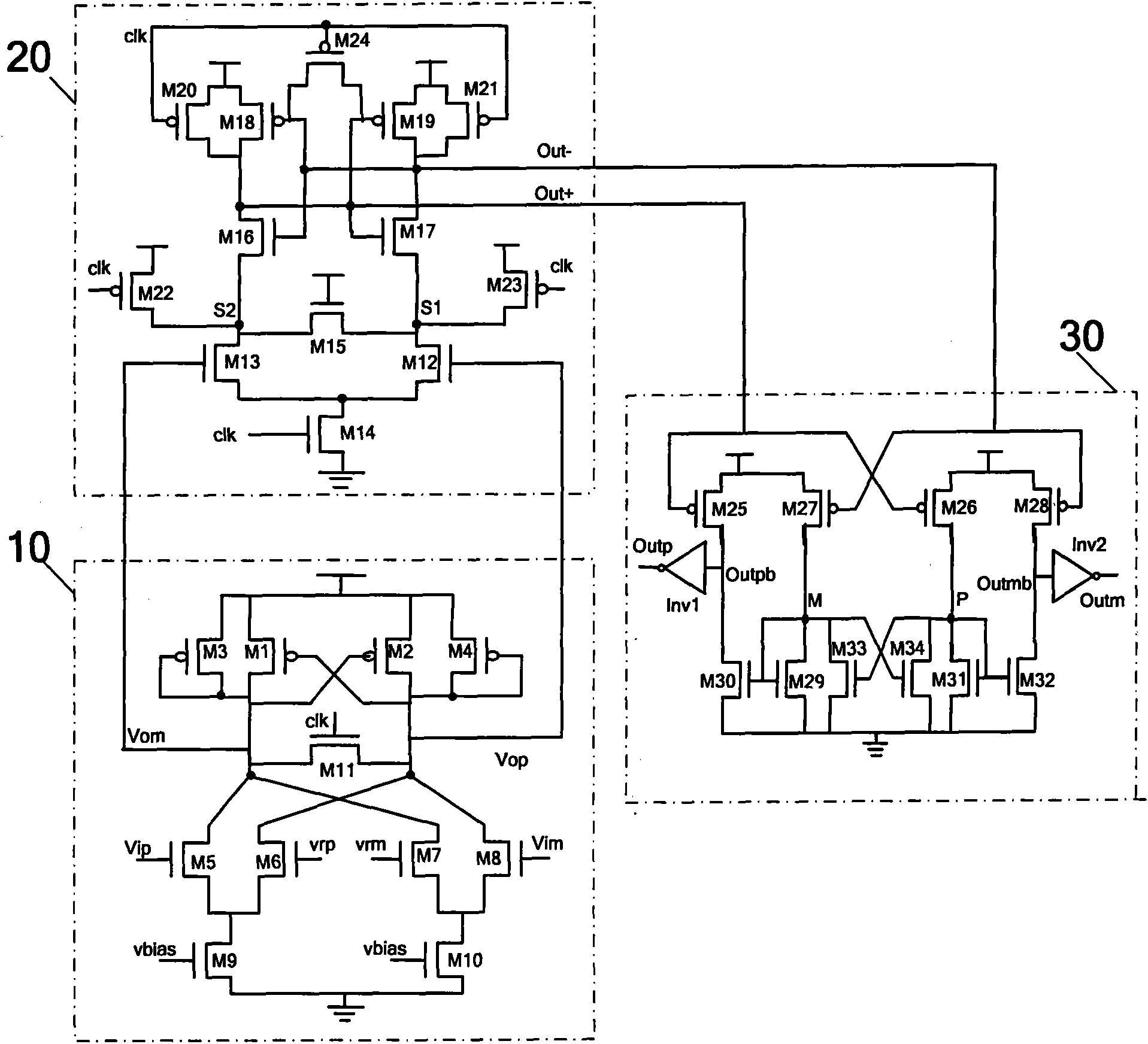 Ultrahigh-speed comparator with low offset