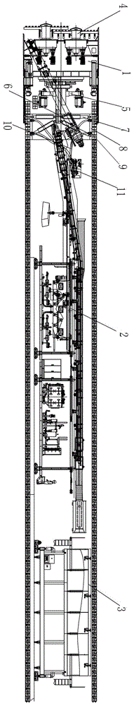 Device and method for constructing great depth rectangular or quasi-rectangular tunnel shield