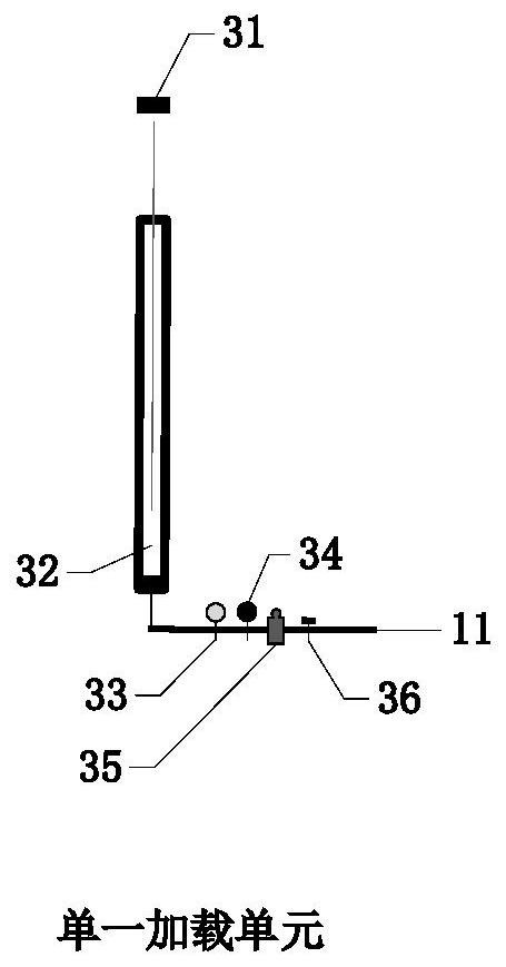 Rock multi-unit non-uniform uniaxial loading creep experiment device and working method